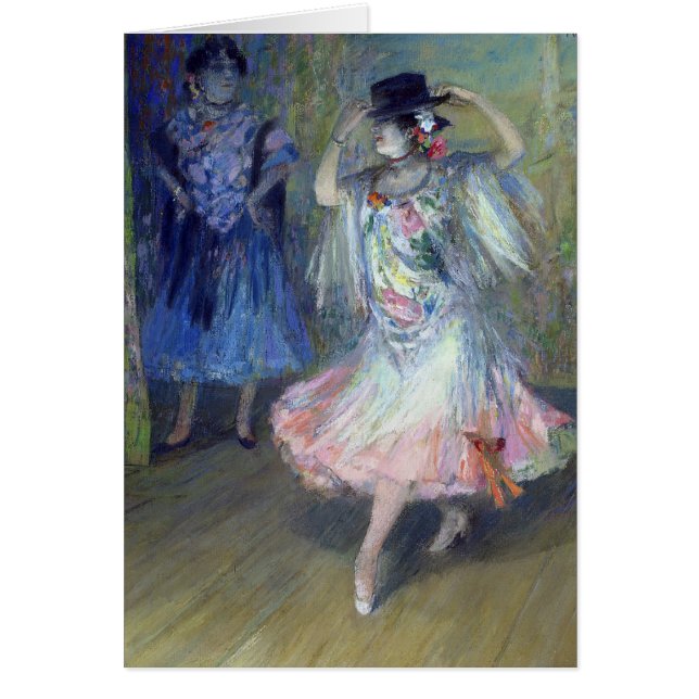 Cartão Dois dançarinos espanhóis, 1852 (Frente)