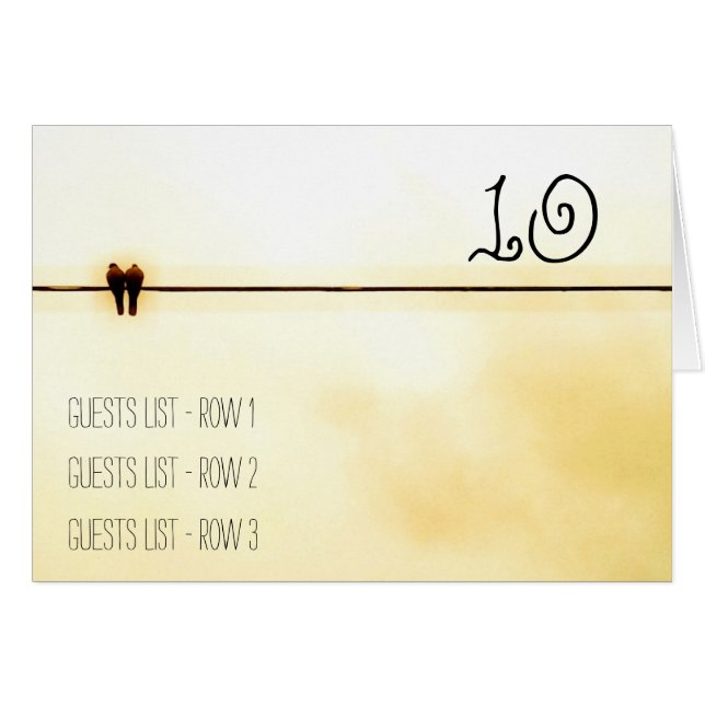 Cartão DOIS - Espaço Reservado para Mesa de Casamento (Frente horizontal)