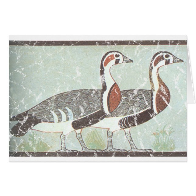 Cartão Dois gansos (Frente Horizontal)