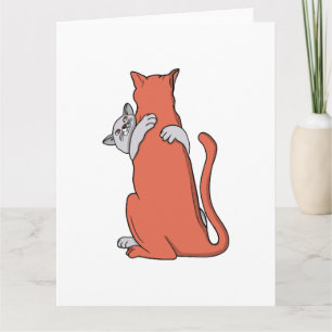 Cartão Dois Gatos Embrçam a Amizade
