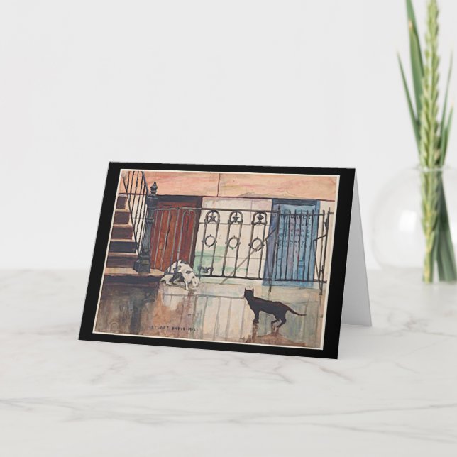 Cartão Dois Gatos, Stuart Davis, (Frente)