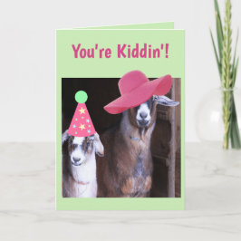 Cartão Dois Goats Engraçado Aniversário