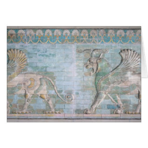 Cartão Dois grifos voados, do palácio de