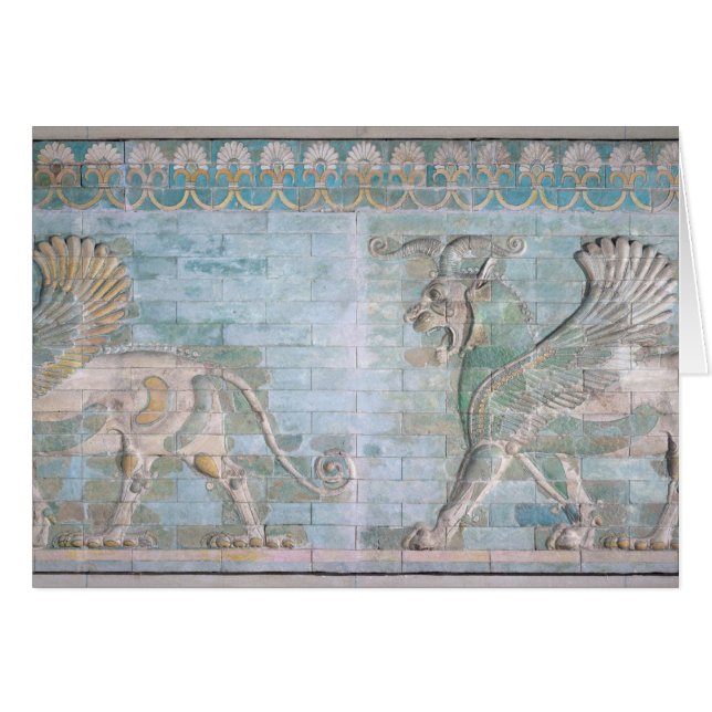 Cartão Dois grifos voados, do palácio de (Frente Horizontal)