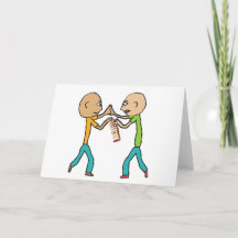 Dois Homens Baldes Lutando Sobre Um Comb