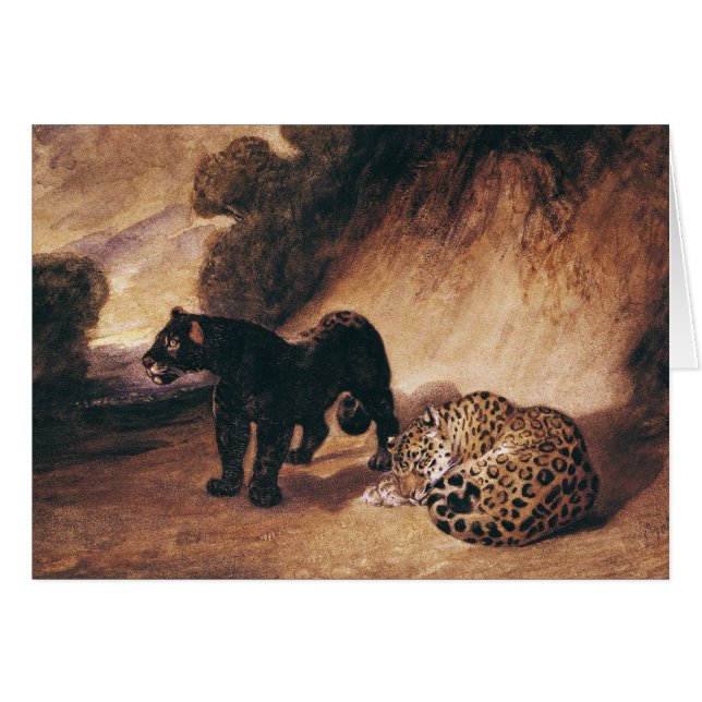 Cartão Dois jaguares de Peru (Frente Horizontal)