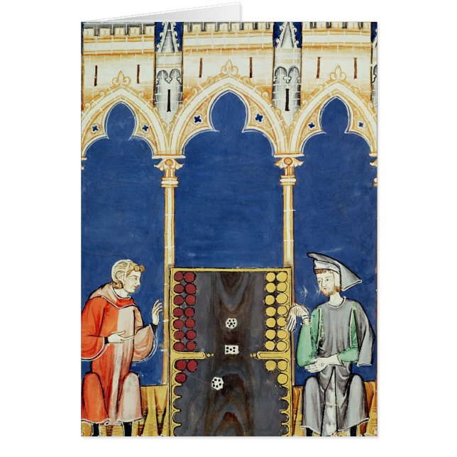 Cartão Dois Jogadores Backgammon (Frente)