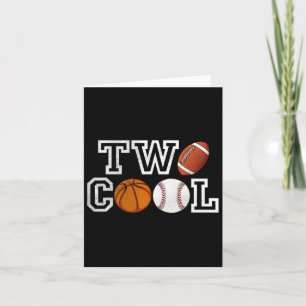 Cartão Dois Legal para Toddler Birthday Boy Basketb