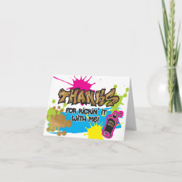 Cartão Dois Legit para Sair do Estilo de Grafite Obrigado