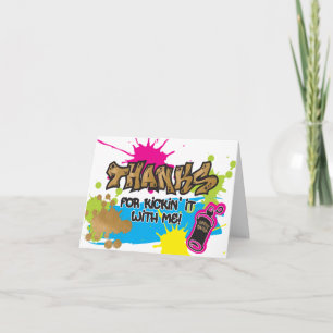 Cartão Dois Legit para Sair do Estilo de Grafite Obrigado