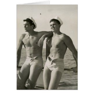 Cartão Dois marinheiros quentes