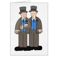 Dois noivos em desenhos animados formais do