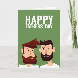 Cartão Dois Pais Gay Dia de os pais Feliz