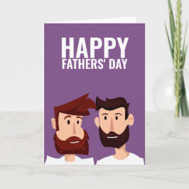 Cartão Dois Pais Gays Feliz Dia dos Pais