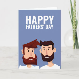 Cartão Dois Pais Gays Feliz Dia dos Pais