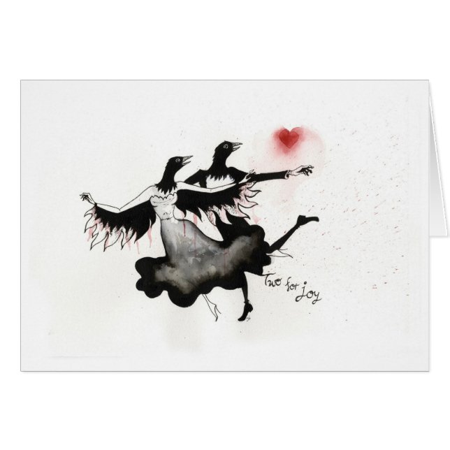 Cartão Dois para a alegria (Frente Horizontal)