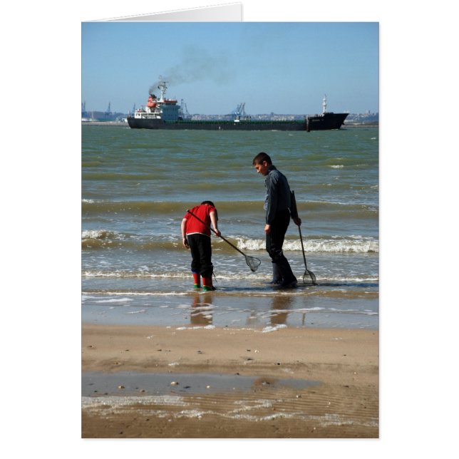 Cartão Dois Pequenos Pescadores (Frente)