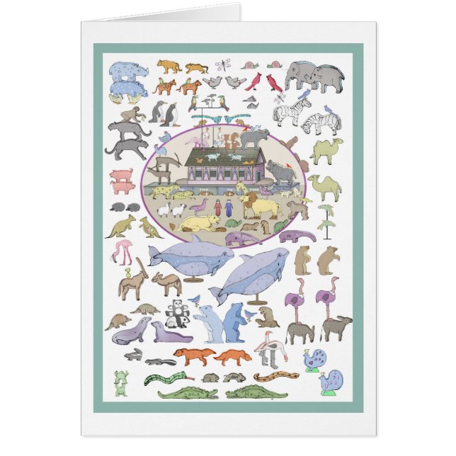 Cartão Dois por dois - Conjunto de Arcos de Noah (Frente)