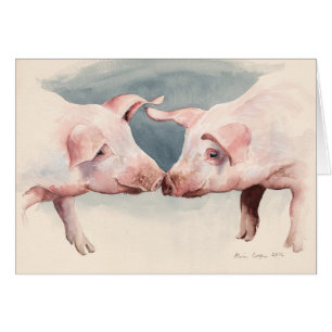 Cartão Dois pouco Piggies 2012