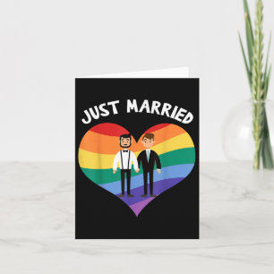 Cartão Dois Recem casados de Festa de casamento de Gay de