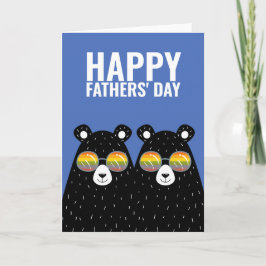 Cartão Dois Ursos Papais Feliz Dia dos Pais Gays