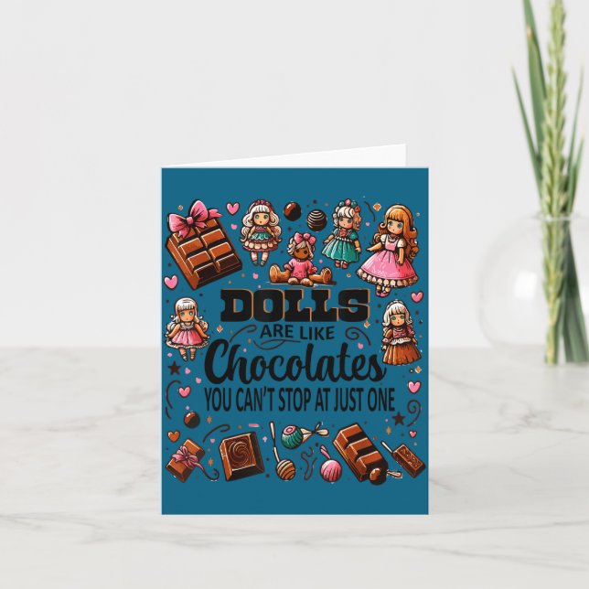 Cartão Doll Collector Delight Funny Quote Collecting Hobb (Frente)