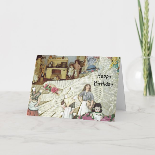Cartão Doll Collectors Birthday Card (Frente)