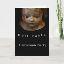 Cartão Doll Parts Haunted Halloween