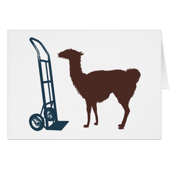 Cartão Dolly llama (Frente Horizontal)