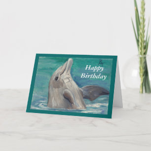 Cartão Dolphin aceo Birthday Card