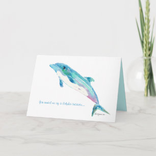 Cartão Dolphin Dreaming Playful Note Card