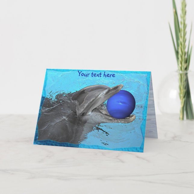 Cartão Dolphin playing with Neptune (card) (Frente)