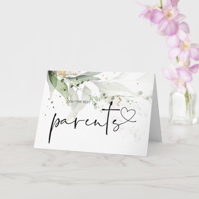 Cartão Dom de presente de bebê para avós verdes (Orquídea)