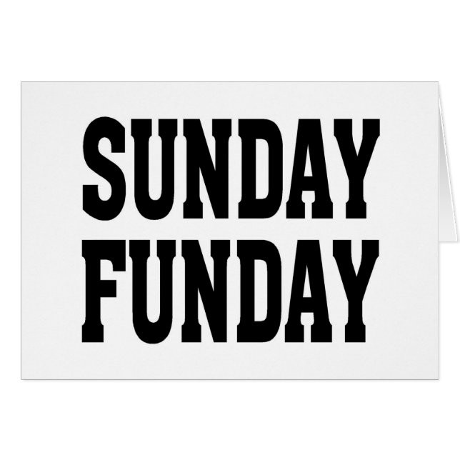 Cartão Domingo Funday (Frente Horizontal)