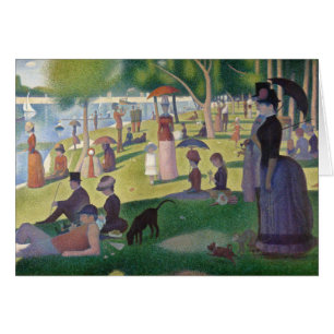 Cartão Domingo na pintura de La Grande Jatte Seurat