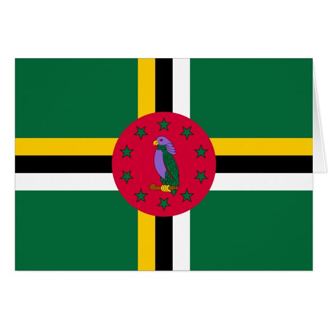 Cartão Dominica Flag (Frente Horizontal)