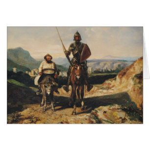 Cartão Don Quixote e Sancho