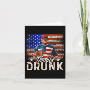 Cartão Donald Bebado Trump Beer Cerveja 4 De Julho Americ