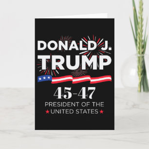 Cartão Donald J. Trump 45 47 Presidente Dia de Inauguraçã