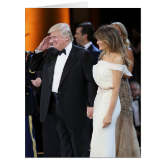 Cartão Donald & Melania Trump No Dia Da Inauguração