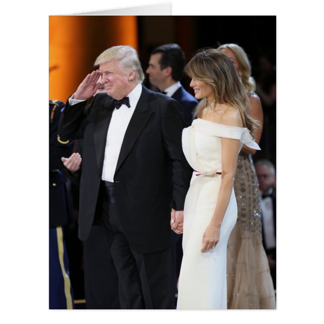 Cartão Donald & Melania Trump No Dia Da Inauguração (Frente)