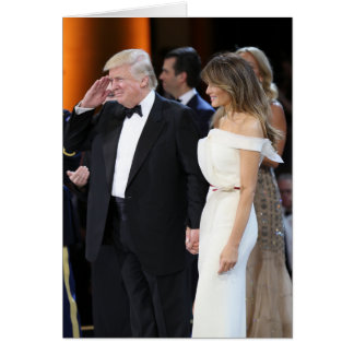 Cartão Donald & Melania Trump No Dia Da Inauguração