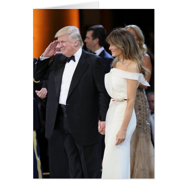 Cartão Donald & Melania Trump No Dia Da Inauguração (Frente)