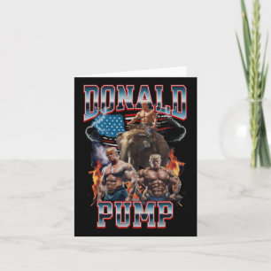 Cartão Donald Pump Trump Gym Cobrir