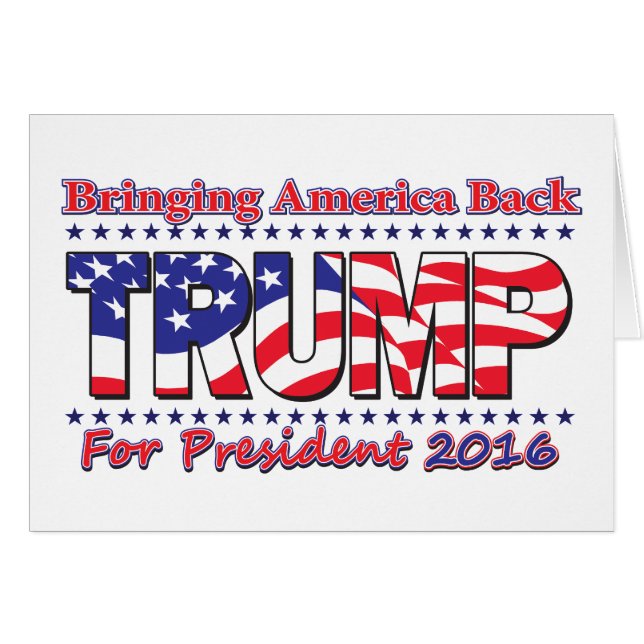 Cartão Donald Trump (Frente Horizontal)