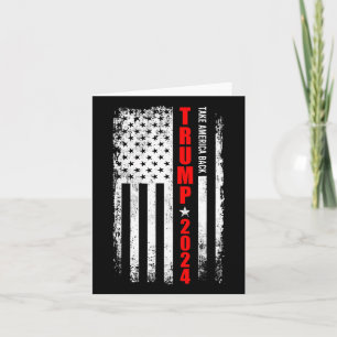 Cartão Donald Trump 2024 Devolva a América Bandeira Ameri