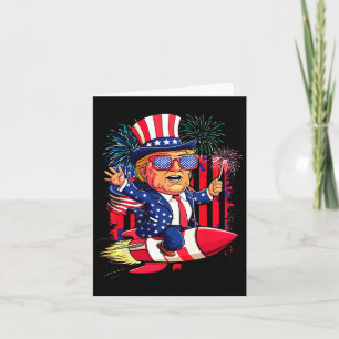Cartão Donald Trump 2025 Feliz 4 de Julho Trump Americano