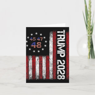 Cartão Donald Trump 2028 Trump 45 47 48º Presidente Ameri