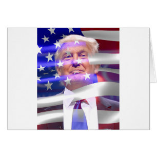 Cartão donald trump american flag