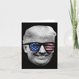 Cartão Donald Trump American Flag 4 De Julho